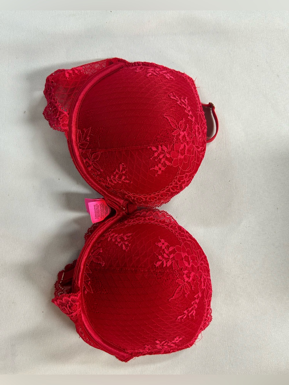 La SENZA Red Lace Underwire Push-Up Bra